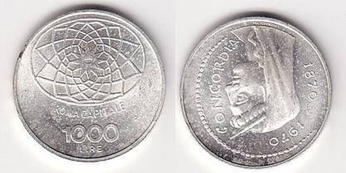 Moneta argento 1000 lire - 1000,