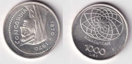 Moneta argento 1000 lire - 1000,