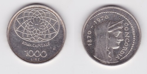 Moneta argento 1000 lire - argento,